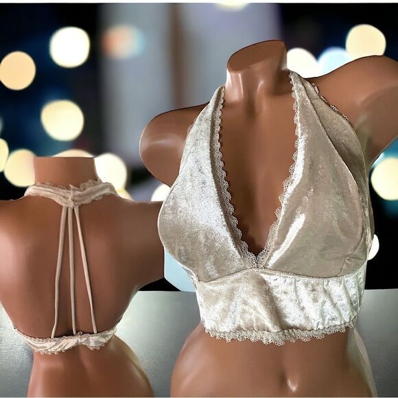 Youmita Underwear & Intimates l Cream Colored Velvety Bralette, Bra, Cami l L - Picture 1 of 11